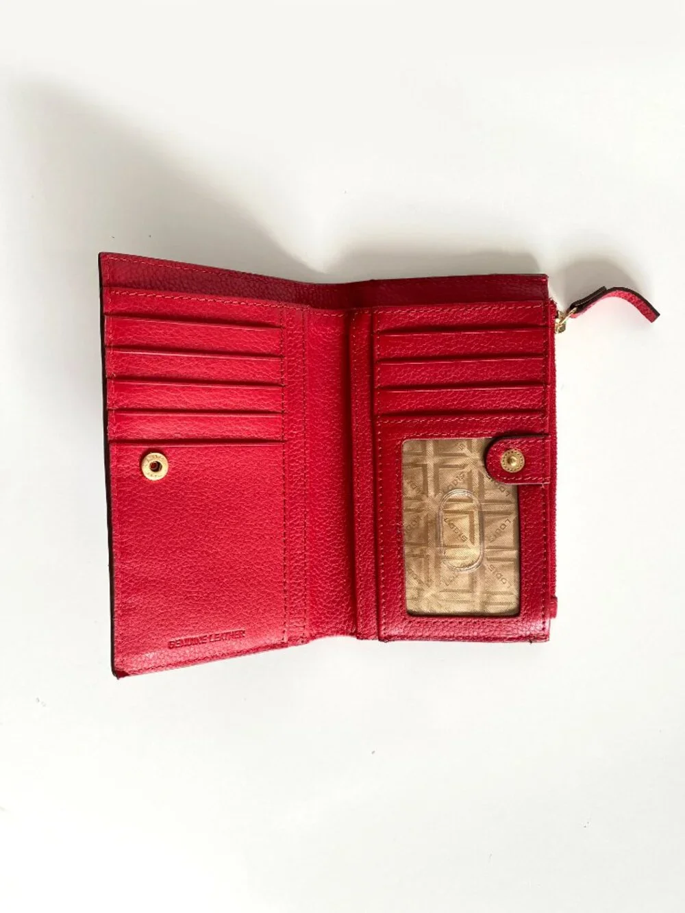 LODIS Rope Me in North or South French Leather Purse Red Wallet
